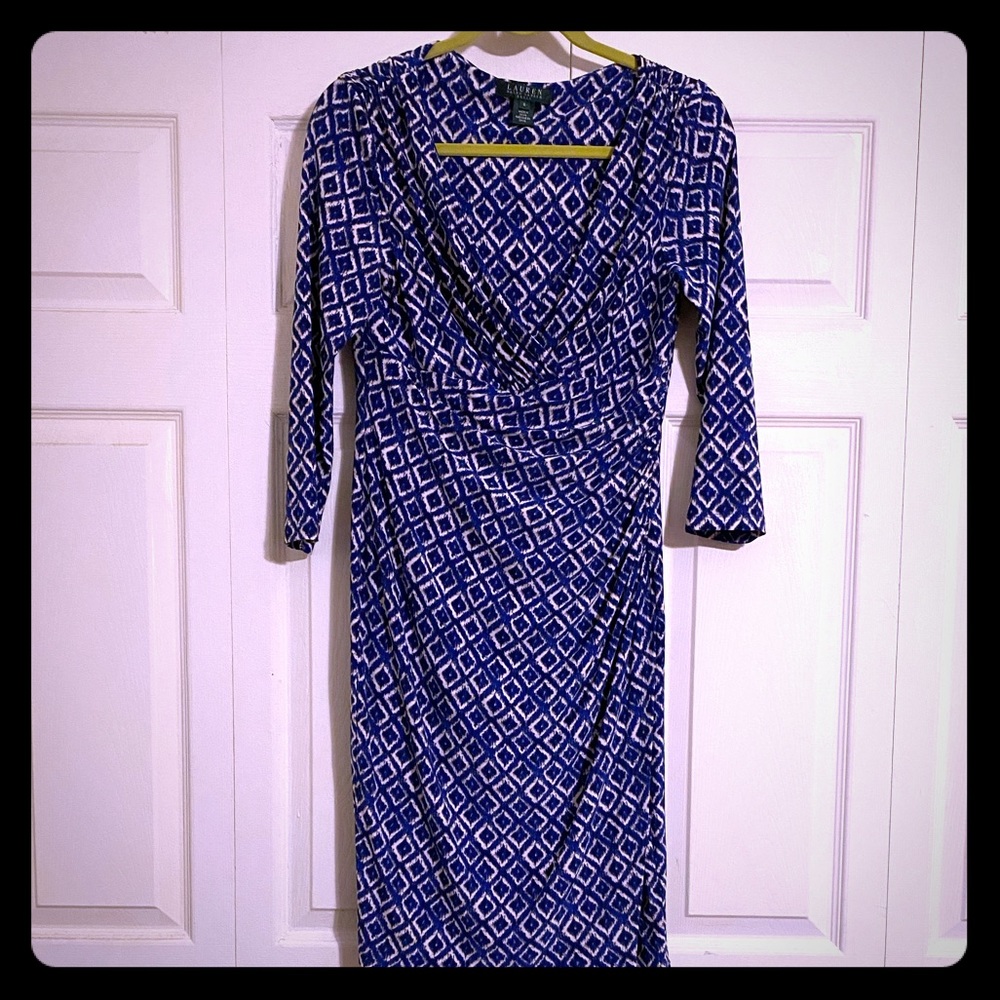 blue & white mid dress Ralph Lauren